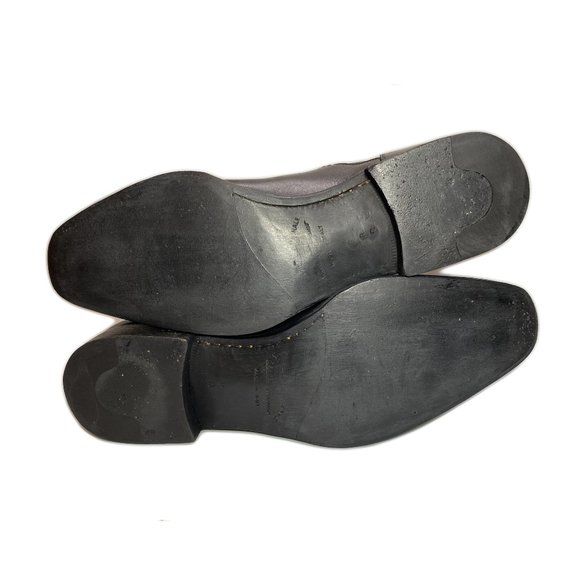 100% Authentic Salvatore Ferragamo Men's Black Leather Chelsea Boots US8 - Picture 9 of 10